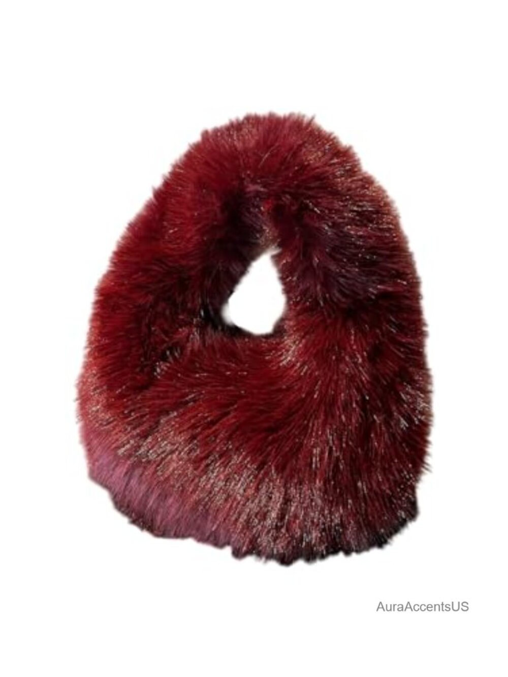 Faux Fur Hobo Bag Plush Fuzzy Soft Evening Party Furry Handbag